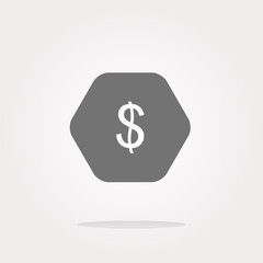 web icon cloud with dollars money sign . Vector illustration