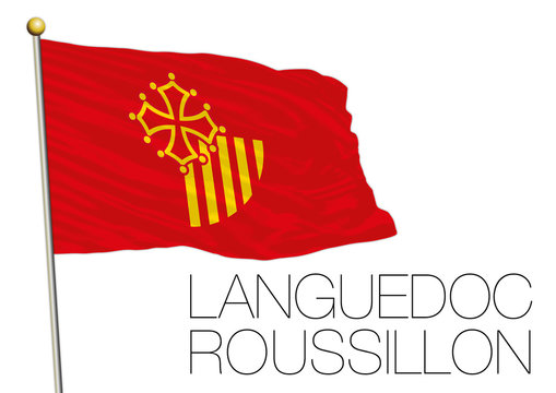 Languedoc Roussillon regional flag, france