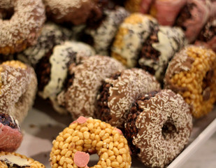 Abstract creative donuts scene 
