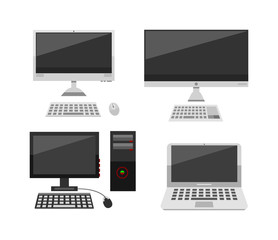 Fototapeta premium Desktop computer vector