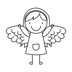 angel girl character icon