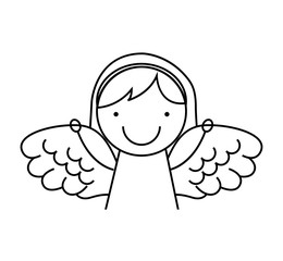 angel girl character icon