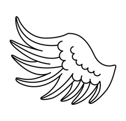 wing angel drawn icon