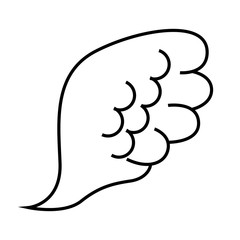 wing angel drawn icon