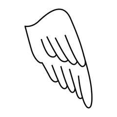 Obraz premium wing angel drawn icon