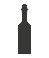 wine bottle drink beverage silhouette icon