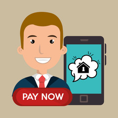 man house smartphone speak