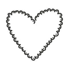 heart monochrome love icon