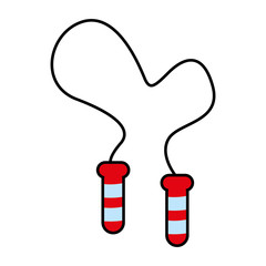 rope jump sport equipment icon