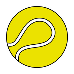 tennis sport ball equipment icon