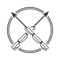 harpoon fishing equipment icon
