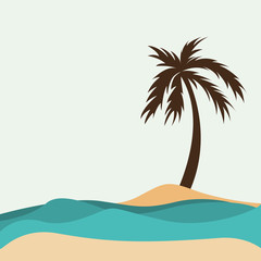 Fototapeta na wymiar tree palm silhouette icon