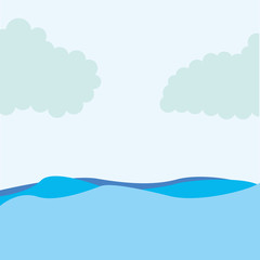 Fototapeta na wymiar seascape water sky icon