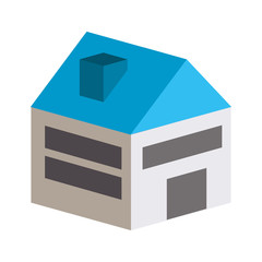 building construction isometric icon
