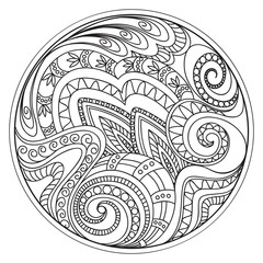 tangled shapes in the circle