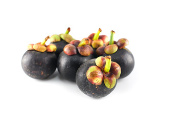 Mangosteen Isolated, White Background