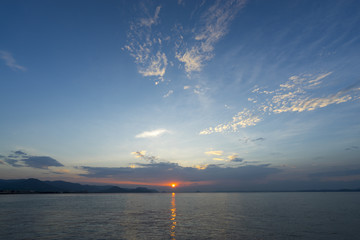 Sunset on sea 1