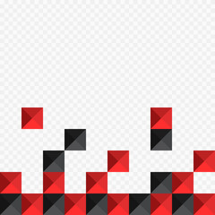 Abstract black and red geometric, Design template background - Vector