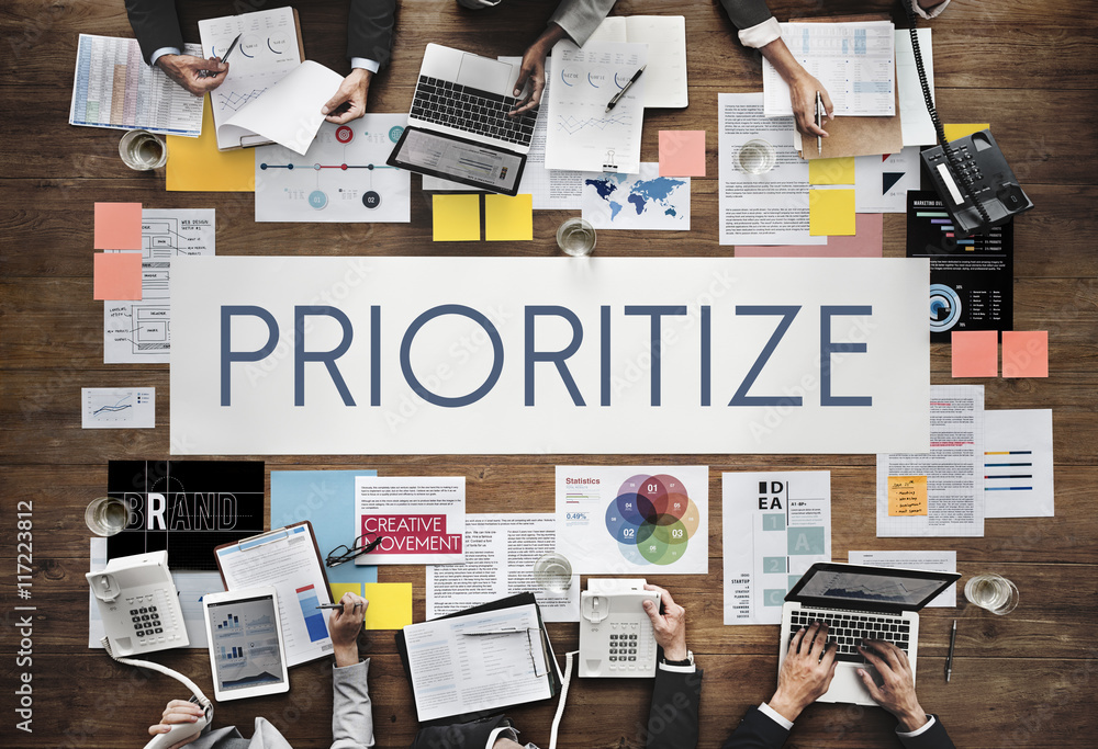 Poster prioritize emphasize efficiency important task concept