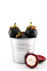 Mangosteen Isolated, White Background