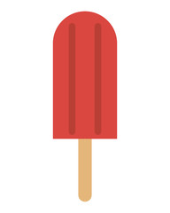 flat design single popsicle icon vector illustration
