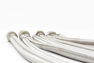 Braided Metal Hoses, Closeup, Depth of Field