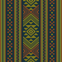 Abstract Tribal Aztec Seamless Pattern. Geometry Vector illustra