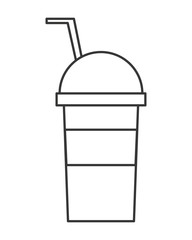 flat designn cold drink cup icon vector illustration