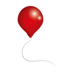 flat design colorful balloon icon vector illustration