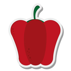 flat design whole bell pepper icon vector illustration