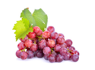 grapes on white background