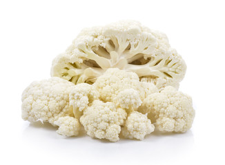 cauliflower on white background