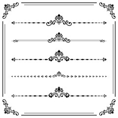 Obraz premium Vintage Set of Horizontal Elements