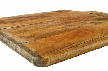 Old wooden board for cutting of products.