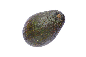 perfect ripe black avocado isolated