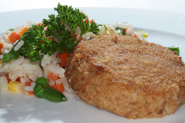 cutlet with vegetables