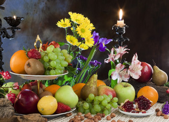 fruits and flowers