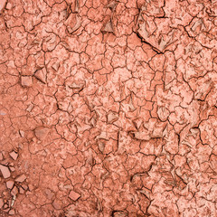 red cracked ground in iron ore texture