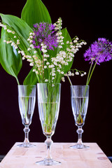 Lily of the valley and decorative onions