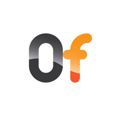 0f initial grey and orange with shine