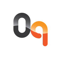 0q initial grey and orange with shine