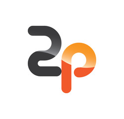 2p initial grey and orange with shine