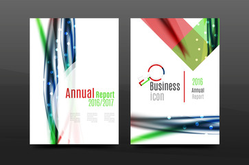 Swirl wave annual report for business correspondence letter. Flyer design