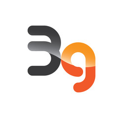 3g initial grey and orange with shine