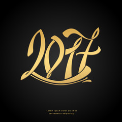 Happy New Year 2017 background. vector illustration template.