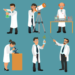 Scientists characters set