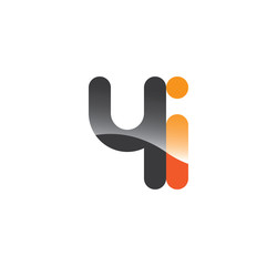 4i initial grey and orange with shine