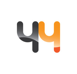 44 initial grey and orange with shine