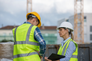 staff on construction site