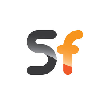 5f initial grey and orange with shine